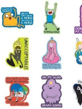 Adventure Time Jumbo Stickers Complete Set of 15 with Jake, Finn, Princess
